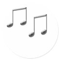 GLASS MUSIC NOTES stickers