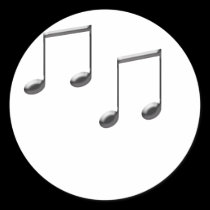 GLASS MUSIC NOTES stickers