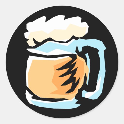 Glass of Beer Stickers Zazzle
