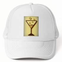 Glass of bubbly print hat