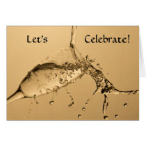 Glass of Champagne Card cards