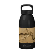 Glass of Champagne water bottles