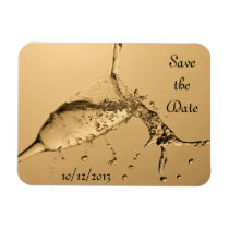 Glass of Champagne Save the Date Magnet. magnets