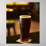 Glass of Irish ale in pub Print