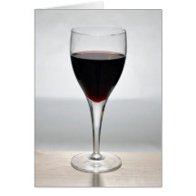 Glass of red wine card