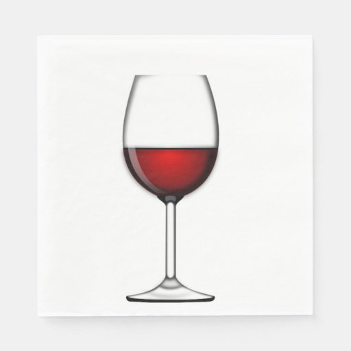 GLASS OF RED WINE NAPKIN Zazzle