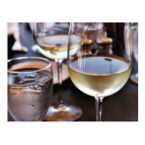Glass Of White Wine postcards
