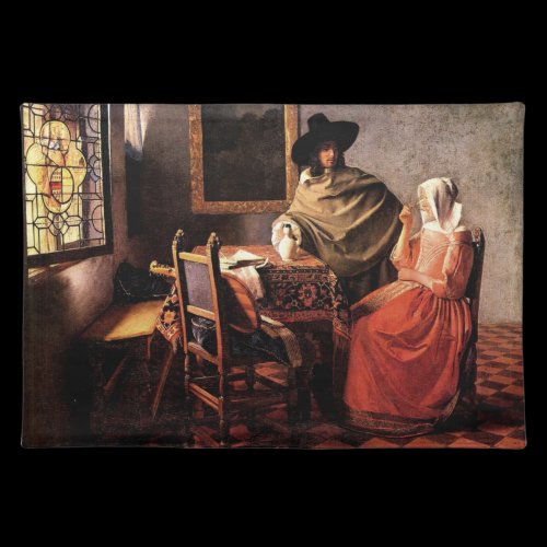 Glass of wine by Johannes Vermeer Place Mats