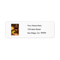 Glass of Wine & Green Grapes in Candlelight Return Address Labels