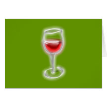 Glass red wine glass talk wine greeting cards