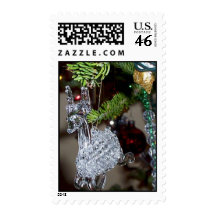 Glass Reindeer Christmas Stamp