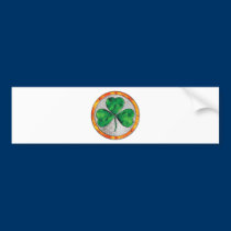 Glass Shamrock bumper stickers