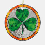 Glass Shamrock Ornament