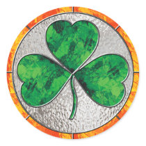 Glass Shamrock Stickers