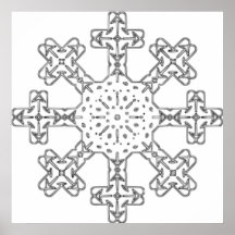Glass Snowflake Poster
