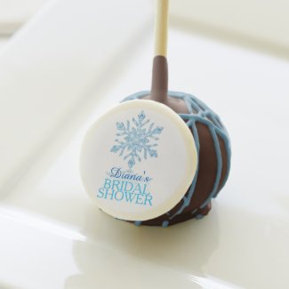 Glass Snowflake Winter Bridal Shower Cake Pop Cake Pops