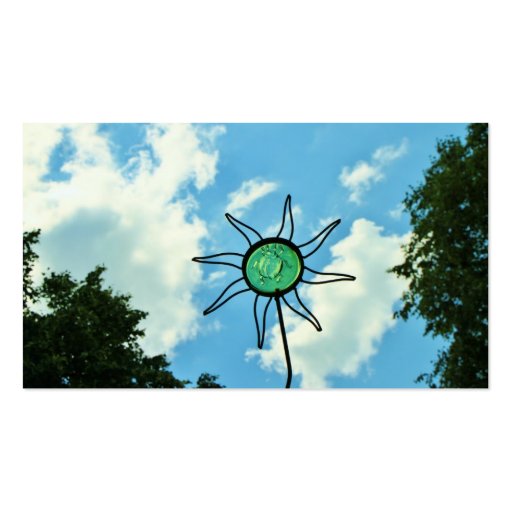 Glass Sun Sculpture in the Sky Business Card (front side)