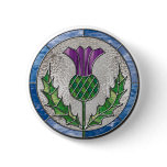 Glass Thistle Pinback Buttons