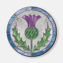 Glass Thistle Fridge Magnets