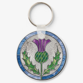 Glass Thistle keychain
