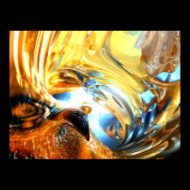 Glass Tidal Wave Abstract Poster posters