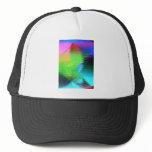 glass vase reflecting light trucker hat