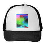 glass vase reflecting light trucker hat