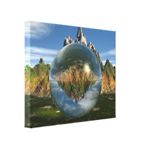 Glass View upside down Wrapped Canvas Canvas Print