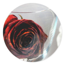 Glassed Flower II Round Sticker
