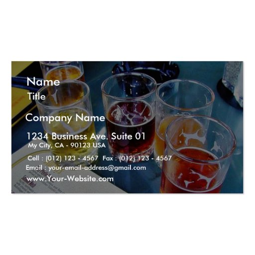 Glasses Beers Business Cards (front side)