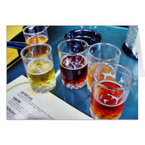 Glasses Beers Greeting Cards