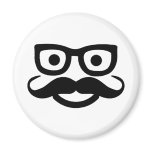 glasses mustache smiley magnets