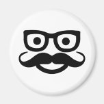 glasses mustache smiley refrigerator magnet