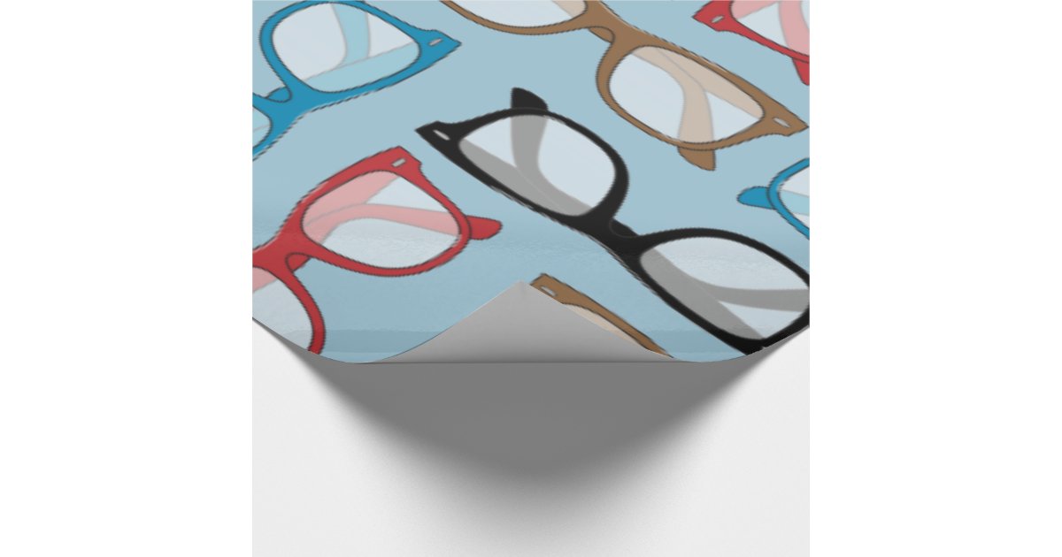 glasses wrapping paper Zazzle
