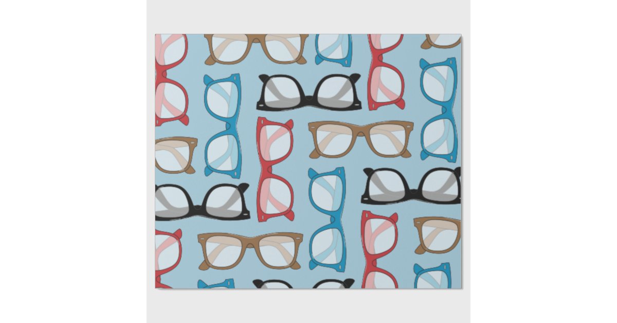 glasses wrapping paper Zazzle