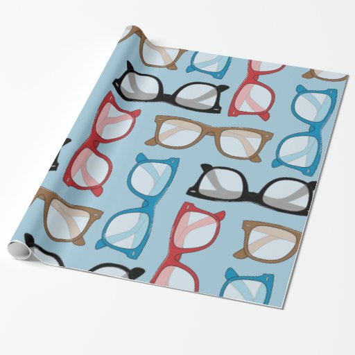 glasses wrapping paper Zazzle
