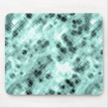 Glassy Icy Aqua Diamond Pattern Mousepad