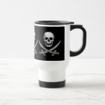 Glassy Pirate Skull & Sword Crossbones Coffee Mugs