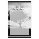 Glastonbury Hawthorn. Tree. Black and White. Customized Stationery