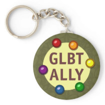 GLBT Ally Baubles Keychain