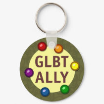 GLBT Ally Baubles Keychain