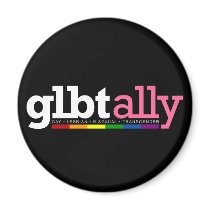 GLBT Ally Black Magnet