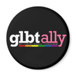 GLBT Ally Black Magnet
