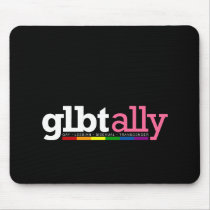 GLBT Ally Black Mousepad mousepads
