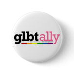 GLBT Ally White Button