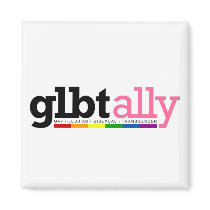GLBT Ally White Magnet magnets