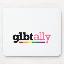 GLBT Ally White Mousepad mousepads