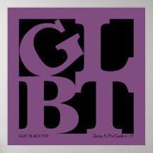 GLBT Black Pop Poster