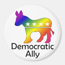 GLBT Democratic Ally (2) Refrigerator Magnets