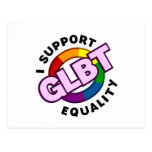 GLBT Equality White Postcard